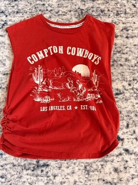 Hybrid Apparel Red Graphic Desert Tank Top
